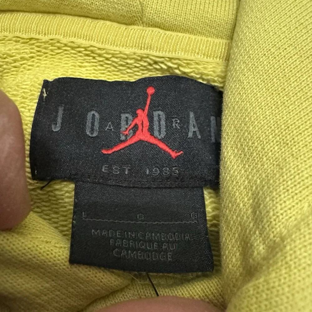 Jordan Travis Scott Hoodie Mens L Celery Heavyweight Streetwear Pullover NWT